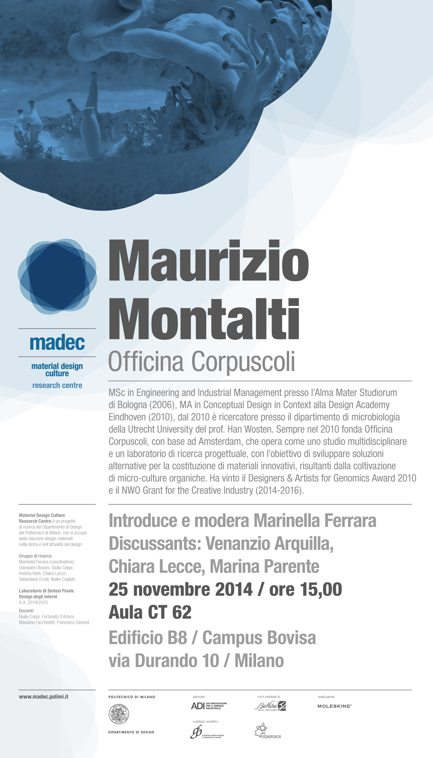 Officina Corpuscoli Milano Politecnico flyer 04-madec-novembre-montalti